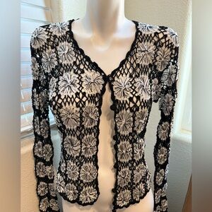 Vintage Valenti Crocheted Cardigan